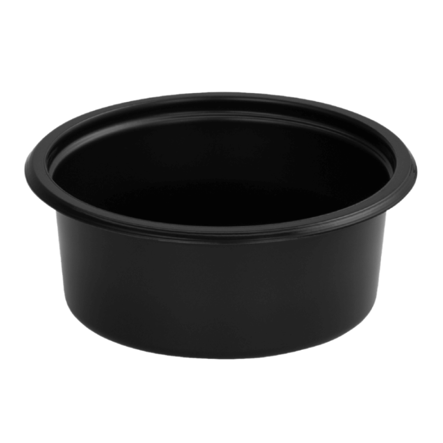 Pojemnik do sosów 30 ml czarny, fi 66 mm, wysokość 26 mm, PP - 100 szt.