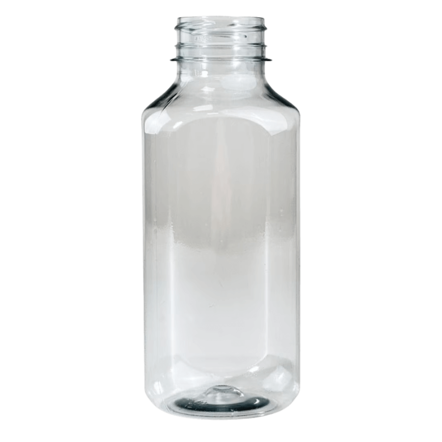 Butelka transparentna rPET 400 ml kwadratowa - 100 szt