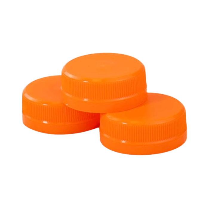 Zakrętka przytwierdzana fi 38 mm pomarańczowa do butelki rPET - 100 szt.
