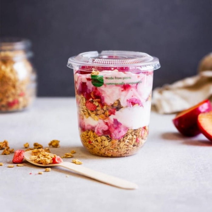 Pojemnik okrągły PLA 500 ml fi 96 mm - 50 sztuk