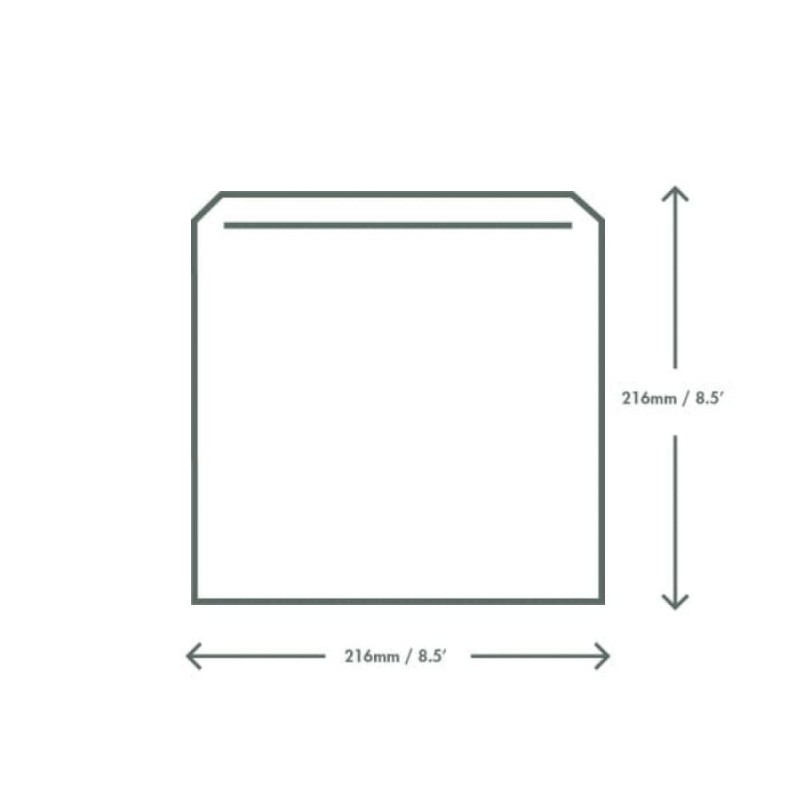 Torebka fałdowa kraft 21,6 cm x 21,6 cm - 1000 sztuk