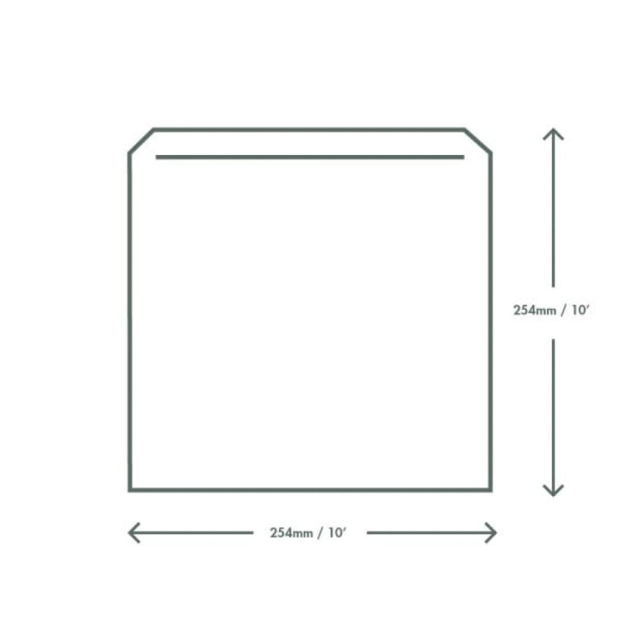 Torebka fałdowa kraft 25,4 cm x 25,4 cm - 1000 sztuk