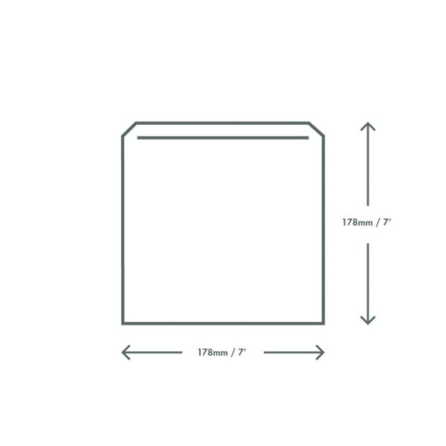 Torebka fałdowa kraft 17,8 cm x 17,8 cm - 1000 sztuk