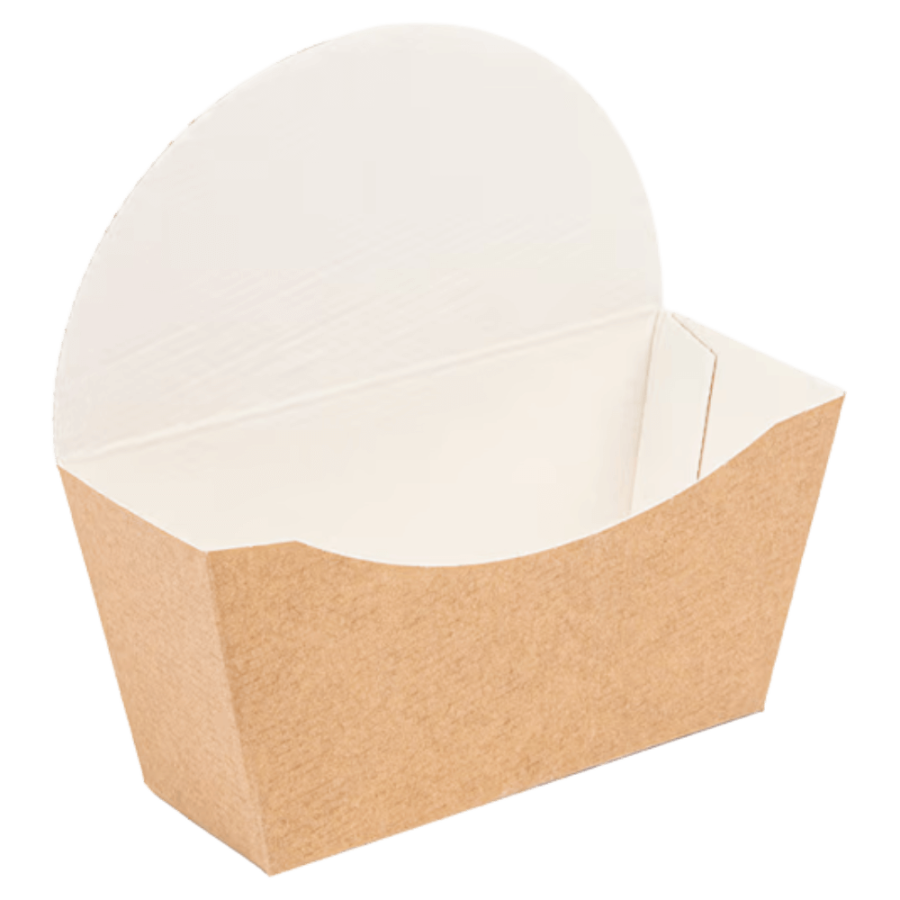 Pudełko papierowe na bajgla 12 x 4,5 x 12 cm, kraft - 100 szt.