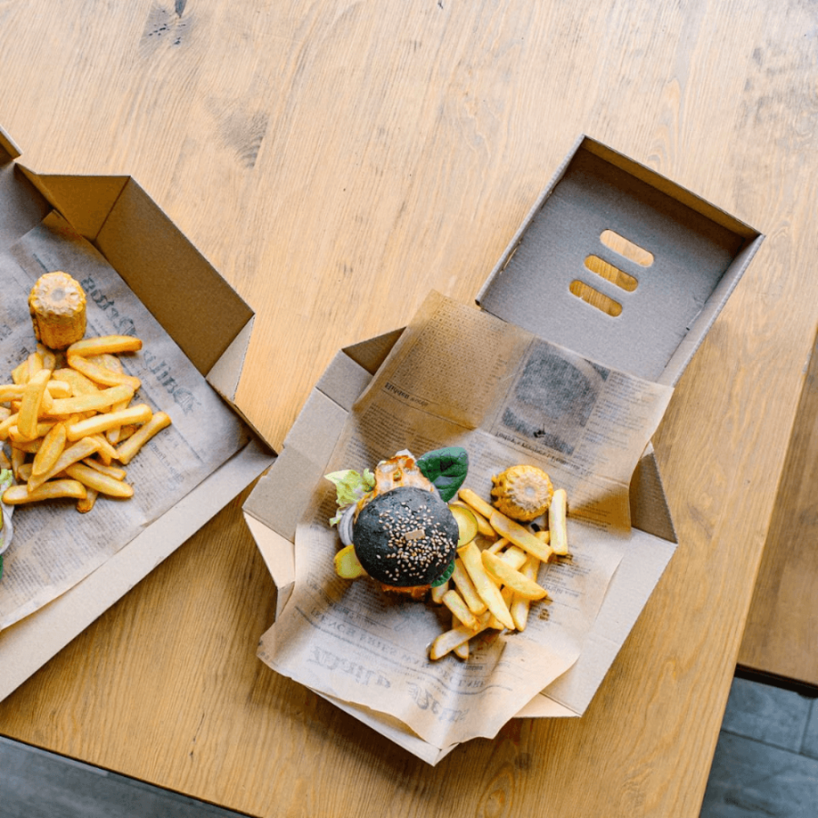Burger box, tacka 15 x 15 x 10 cm - 100 szt.