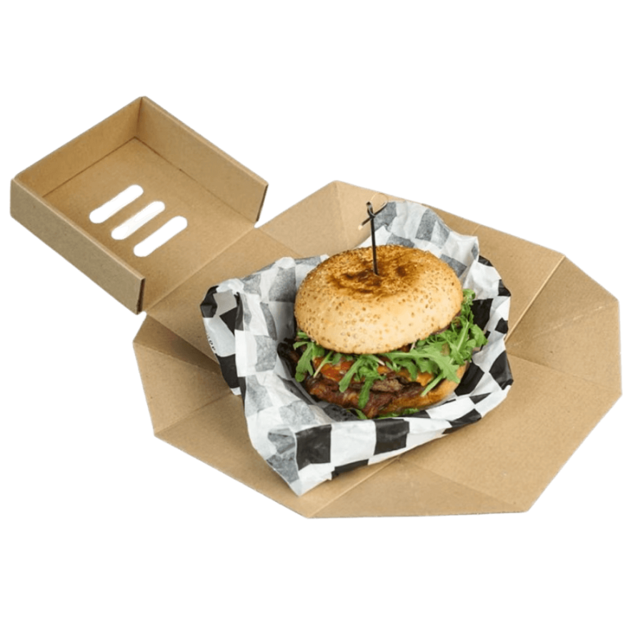 Burger box, tacka 13 x 13 x 10 cm - 100 szt.