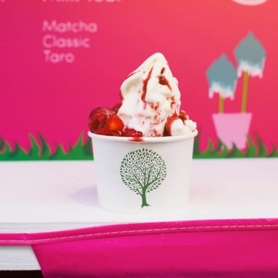 Pojemnik papierowy na zupy i deserki Green Tree 235 ml fi 90 mm - 50 sztuk