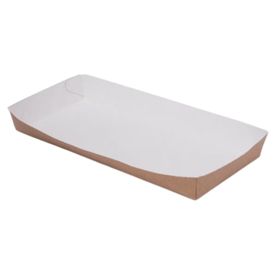 Tacka papierowa brązowa 20 x 9 x 2,5 cm - 100 szt.