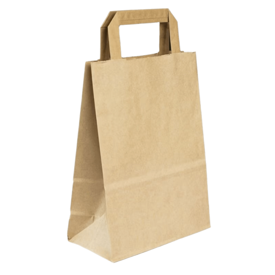 Torba papierowa kraft z uchem - 18 x 8,5 x 23 cm - 50 szt.