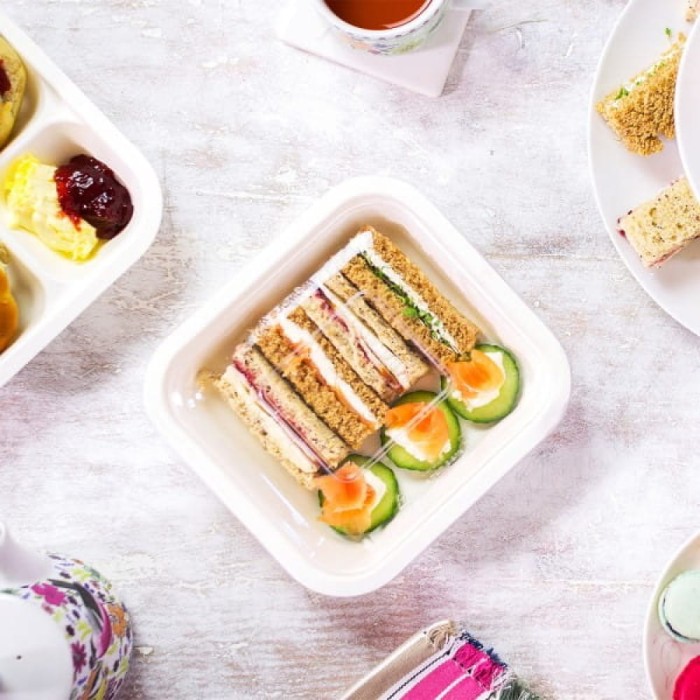 Pojemnik z trzciny cukrowej 650 ml, 19,5 cm x 18 cm x 4,3 cm - 50 sztuk