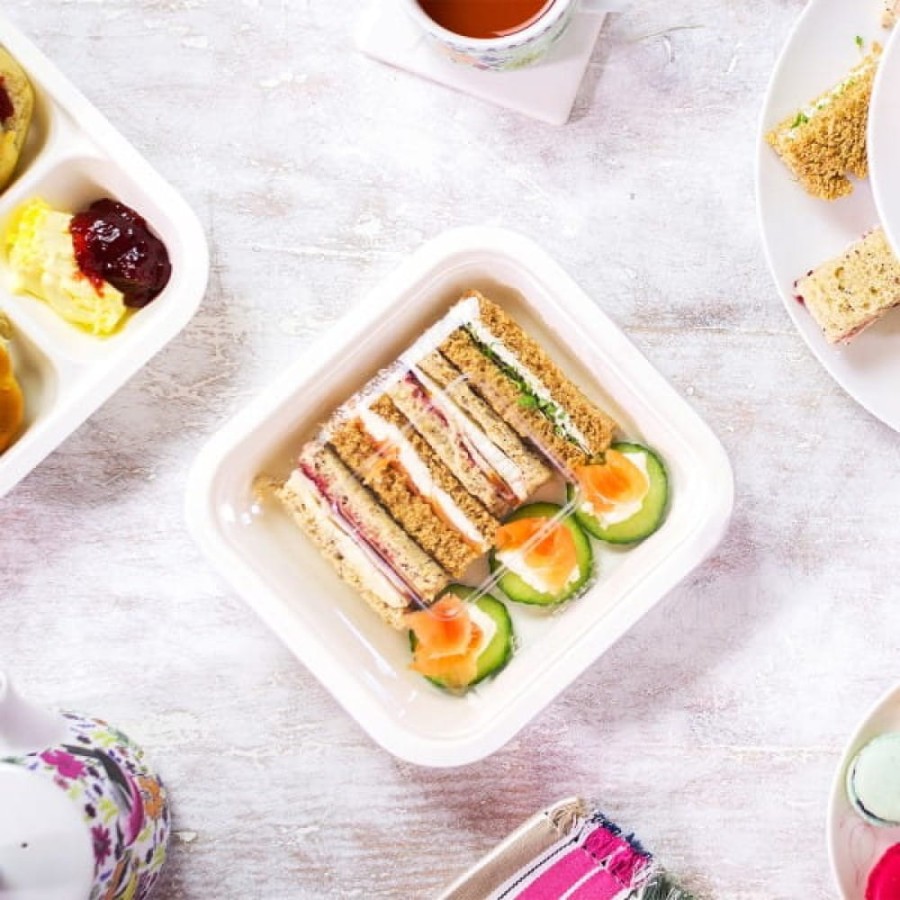 Pojemnik z trzciny cukrowej 650 ml, 19,5 cm x 18 cm x 4,3 cm - 50 sztuk