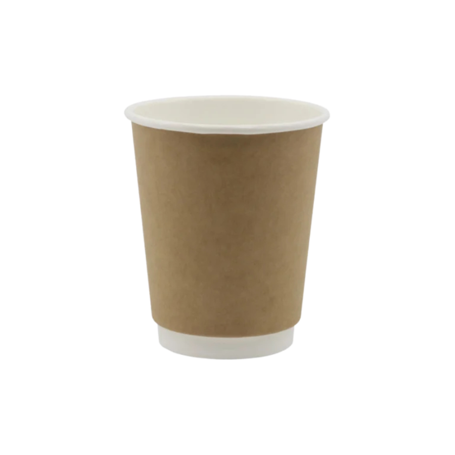 Kubek dwuwarstwowy kraft, fi 80 mm, 250 ml - 25 sztuk