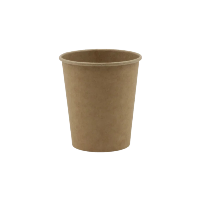 Kubek papierowy jednowarstwowy, kraft, fi 79 mm, 250 ml - 100 sztuk