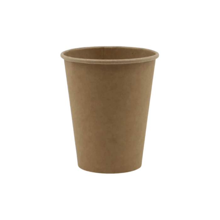 Kubek papierowy jednowarstwowy, kraft, fi 90 mm, 300 ml - 50 sztuk
