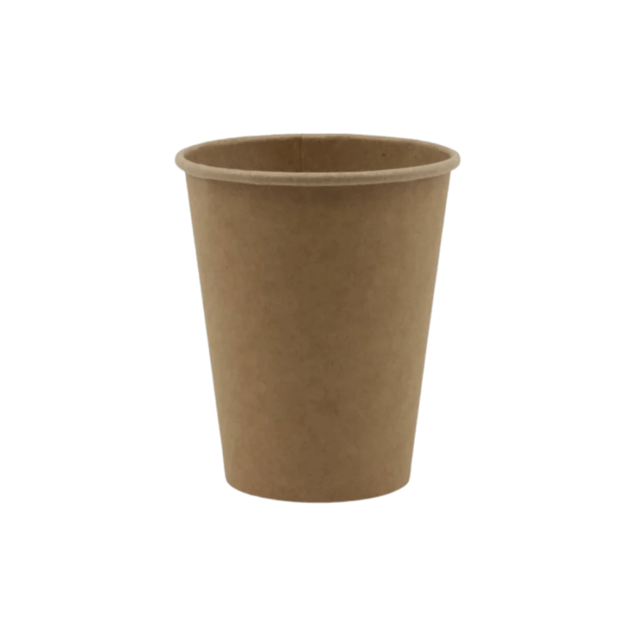 Kubek papierowy jednowarstwowy, kraft, fi 90 mm, 300 ml - 50 sztuk