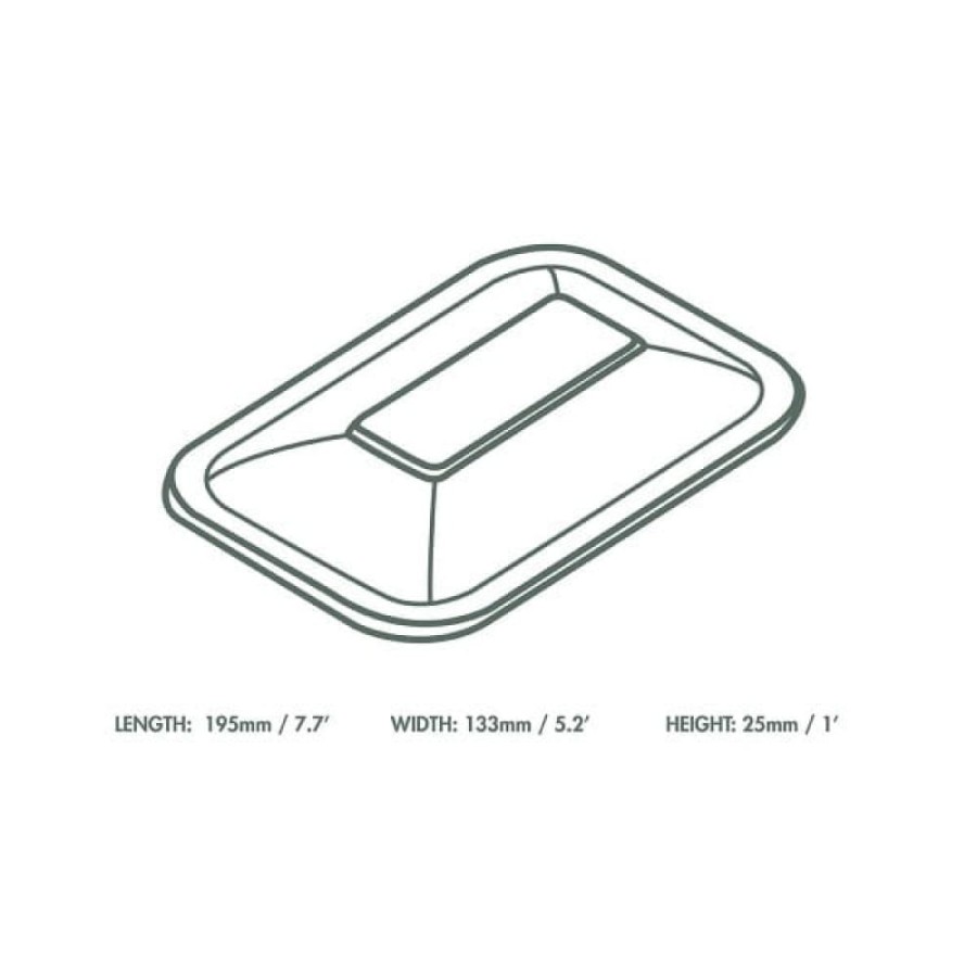 Pokrywka PLA do pojemników 19,5 cm x 13,3 cm - 50 sztuk