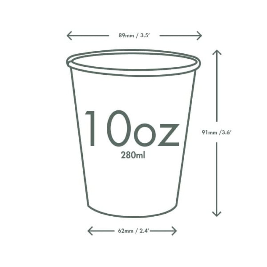 Kubek papierowy jednowarstwowy kraft 280 ml fi 89 mm - 50 sztuk