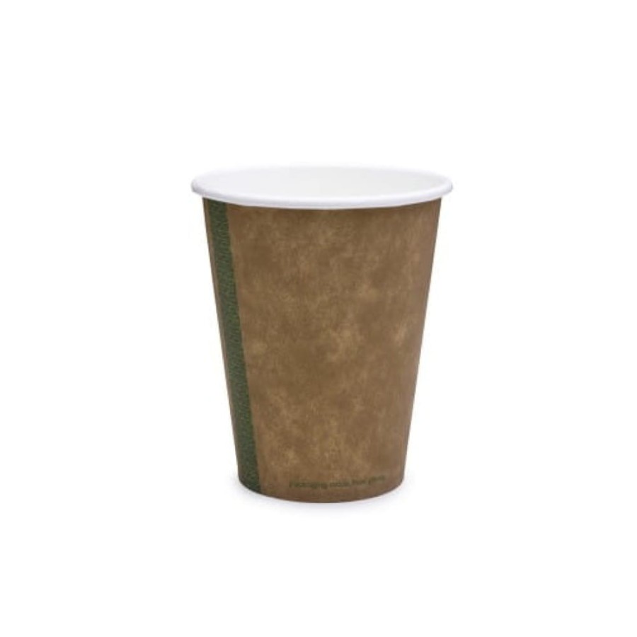 Kubek papierowy jednowarstwowy kraft 340 ml fi 89 mm - 50 sztuk
