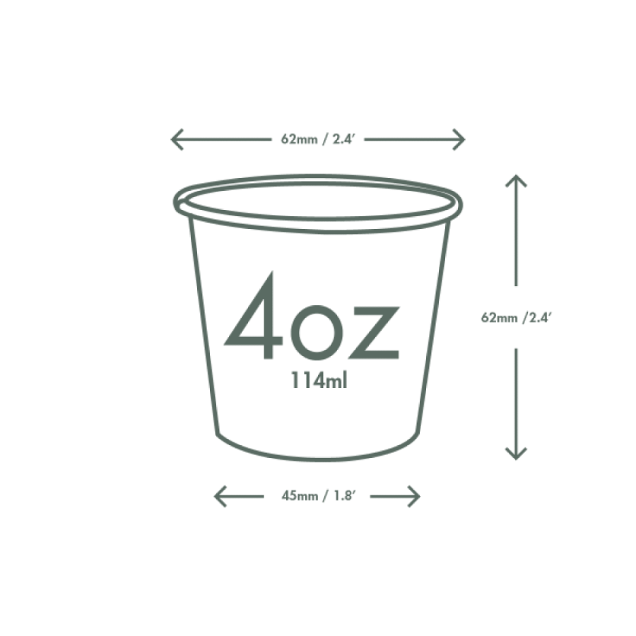 Kubek papierowy jednowarstwowy kraft 110 ml fi 62 mm - 50 sztuk