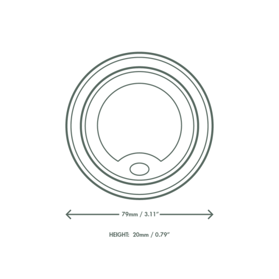 Pokrywka do kubka fi 79 mm z trzciny cukrowej - 50 sztuk