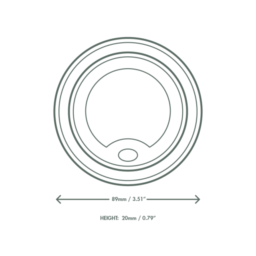 Pokrywka do kubka fi 89 mm z trzciny cukrowej - 50 sztuk