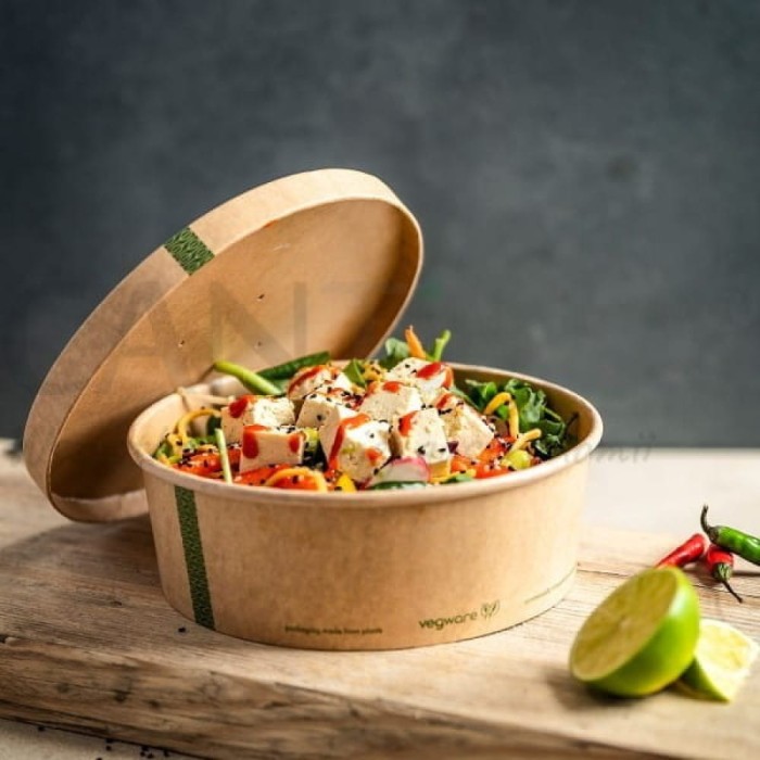 Pokrywka papierowa kraft okrągła fi 185 mm - 50 sztuk