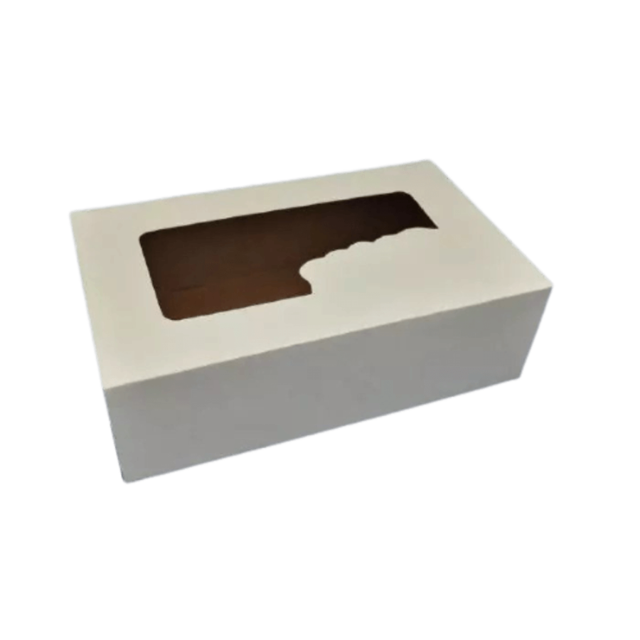 Pudełko na ciasta, ciastka z okienkiem 25 cm x 15 cm x 8 cm - 50 sztuk