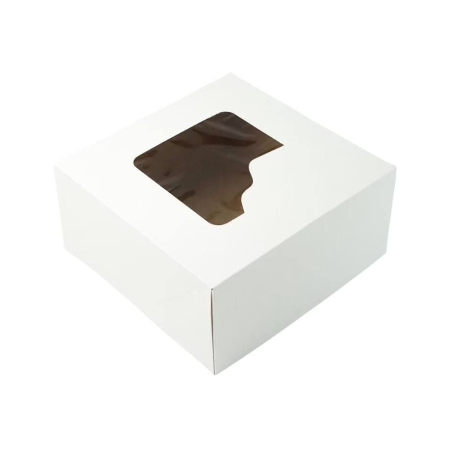 Pudełko na tort z okienkiem 28 cm x 28 cm x 13 cm - 50 sztuk