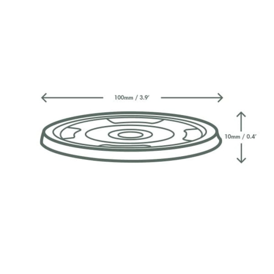 Pokrywka do kubka płaska z otworem fi 96 mm - 50 sztuk