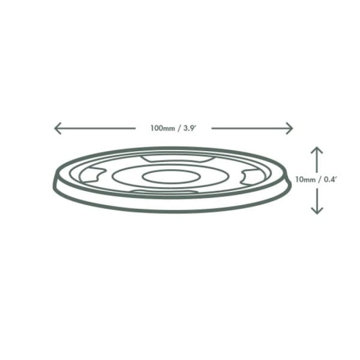 Pokrywka do kubka płaska bez otworu fi 96 mm - 50 sztuk