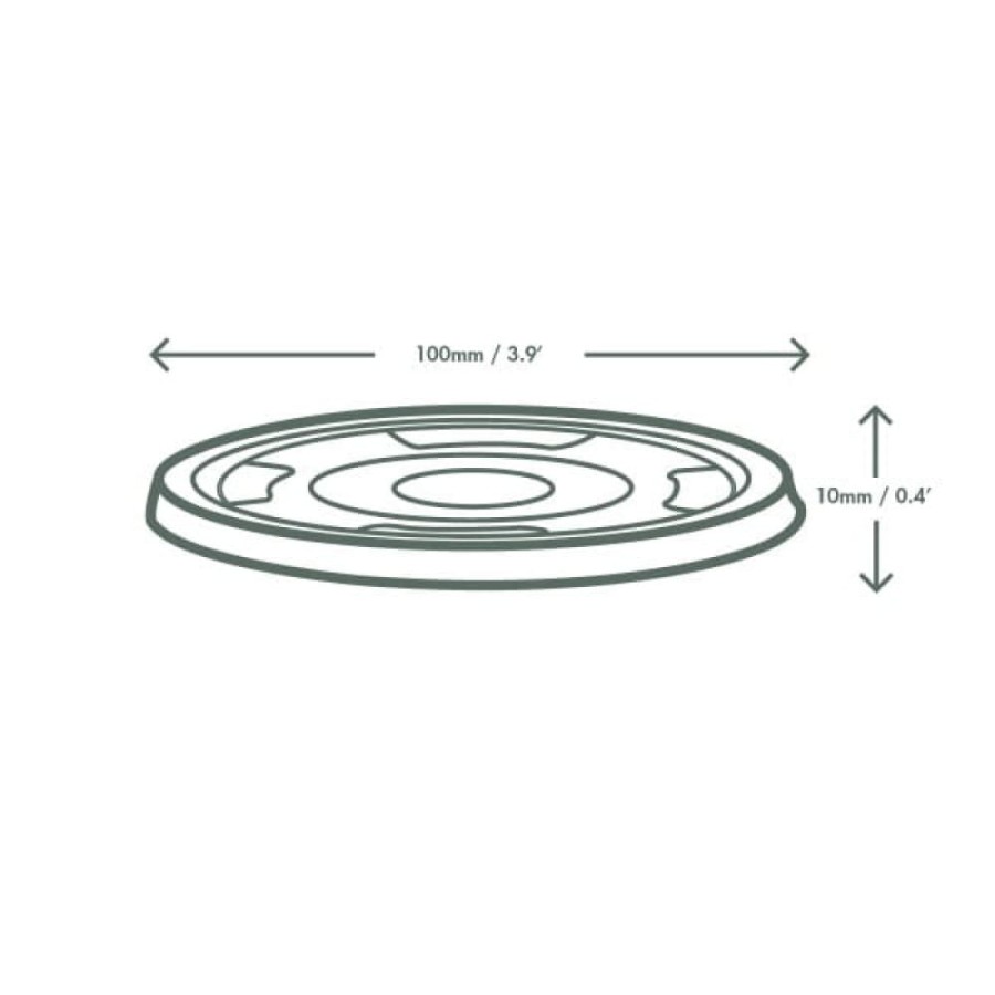 Pokrywka do kubka płaska bez otworu fi 96 mm - 50 sztuk