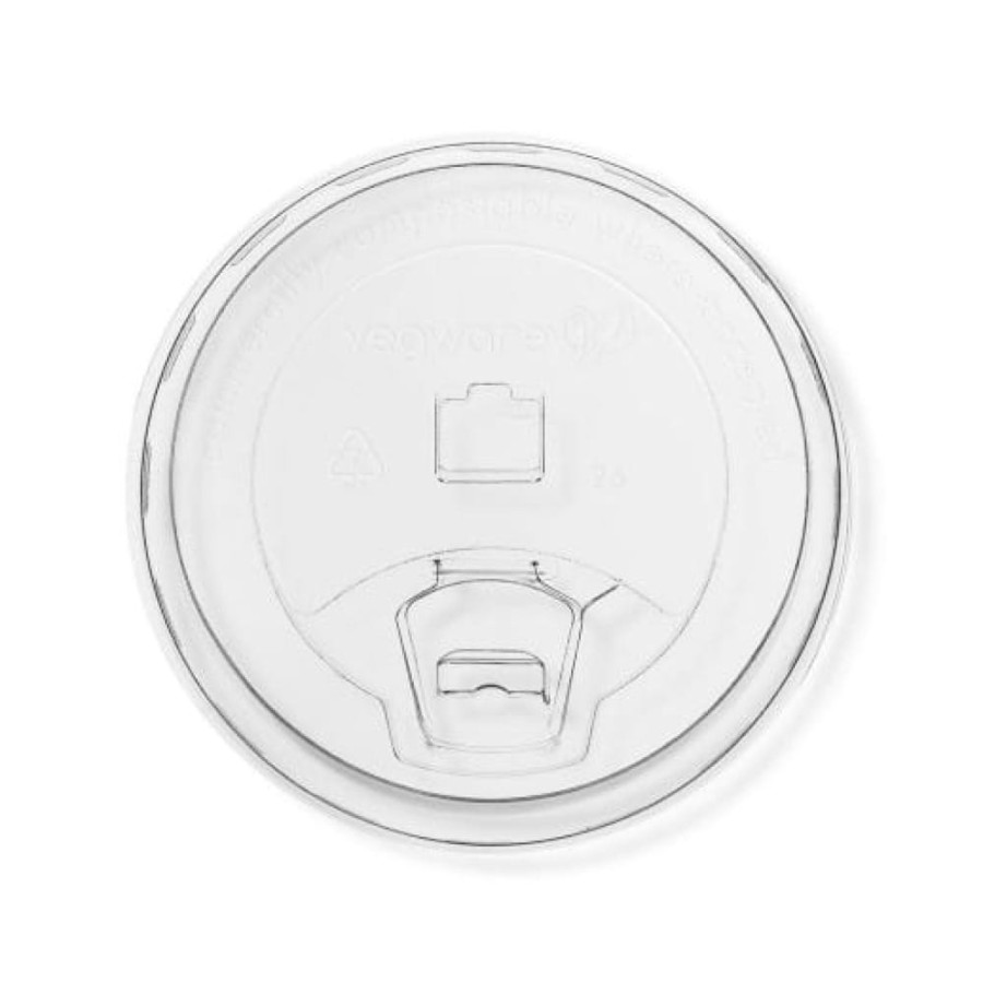 Pokrywka do kubka płaska zamykanym z otworem fi 96 mm - 50 sztuk