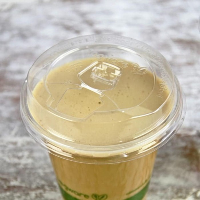 Pokrywka do kubka płaska zamykanym z otworem fi 96 mm - 50 sztuk