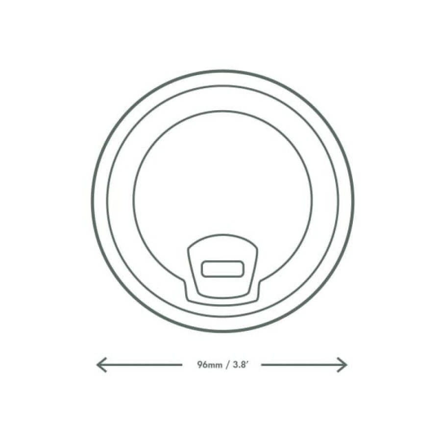 Pokrywka do kubka płaska zamykanym z otworem fi 96 mm - 50 sztuk