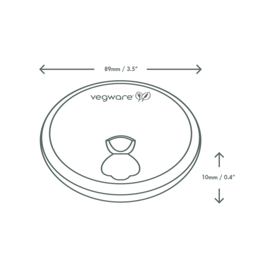 Pokrywka papierowa do kubka fi 89 mm z otworem - 50 sztuk