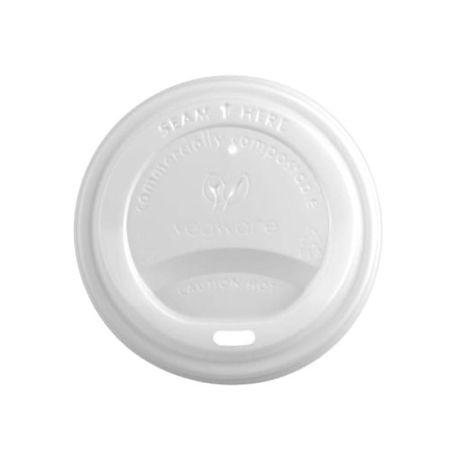 Pokrywka do kubka z otworem fi 89 mm C-PLA - 50 sztuk