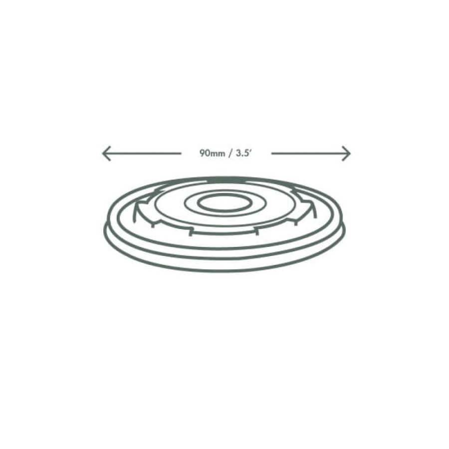Pokrywka do pojemników fi 90 mm C-PLA - 50 sztuk