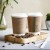 Kubek papierowy dwuwarstwowy kraft 340 ml fi 90 mm - 25 sztuk