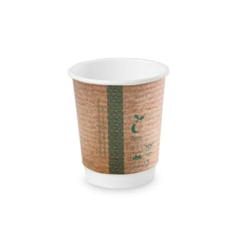 Kubek papierowy dwuwarstwowy kraft 220 ml fi 79 mm - 25 sztuk