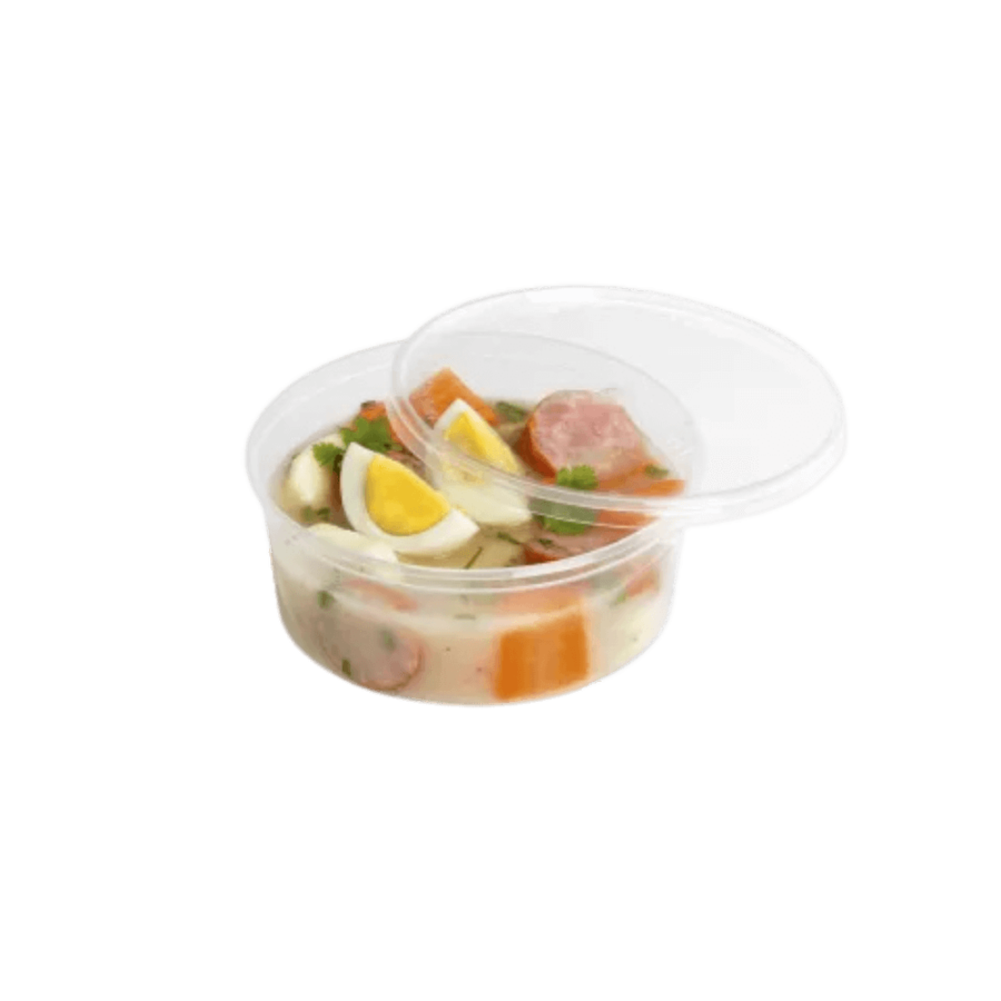 Pojemnik przezroczysty z PP, na zupę, 500 ml , fi 125 mm - 50 sztuk