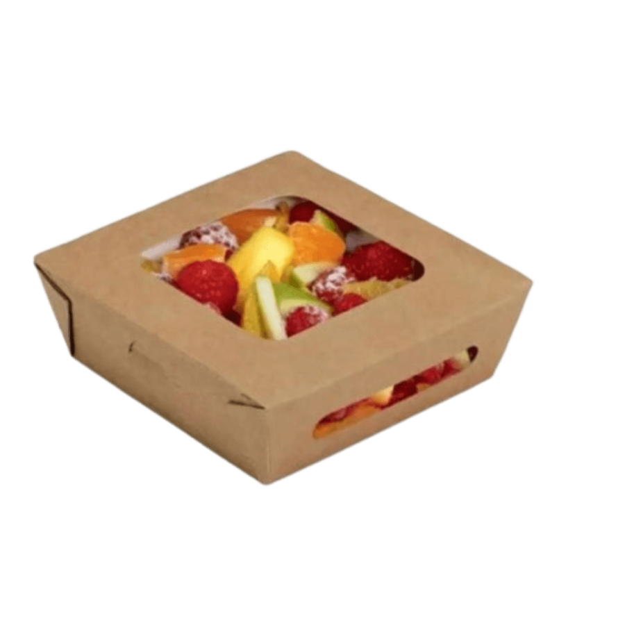 Opakowanie na ciasta, sałatki z okienkiem 12 cm x 12 cm x 4 cm, 320 ml - 50 sztuk