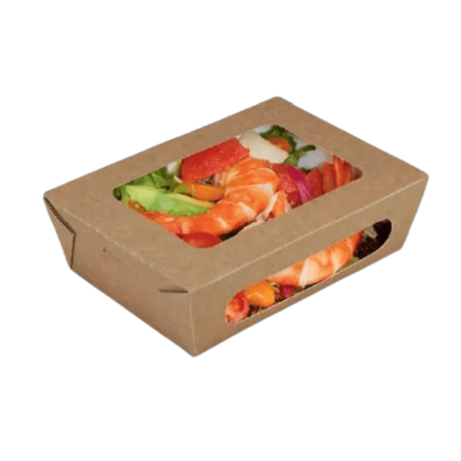 Opakowanie na ciasta, sałatki z okienkiem 20,4 cm x 14,2 cm x 6 cm, 1000 ml - 50 sztuk