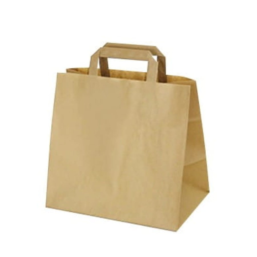 Torba papierowa kraft 32 cm x 21 cm x 33 cm - 50 sztuk