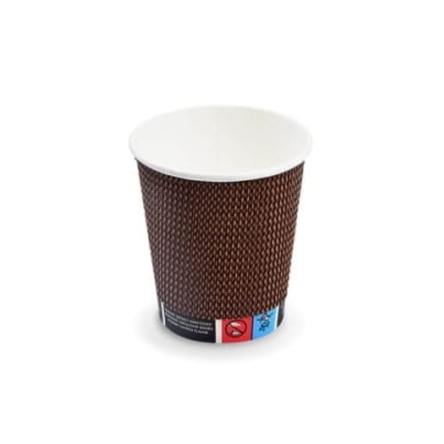 Kubek papierowy Premium karbowany 280 ml fi 80 mm - 25 sztuk