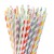 Słomka papierowa pastelowy mix kolorów w paski 197 mm fi 6 mm - 250 sztuk