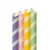 Słomka papierowa do bubble tea mix kolorów w paski 210 mm fi 12 mm - 250 sztuk