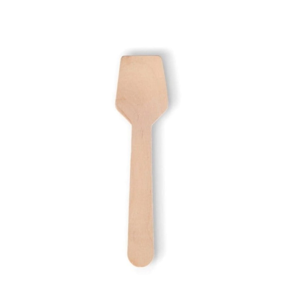 Drewniane łopatki do lodów 7 mm w dyspenserze - 500 sztuk