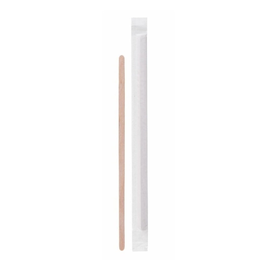 Drewniane mieszadełka pakowane pojedynczo 18 cm - 1000 sztuk