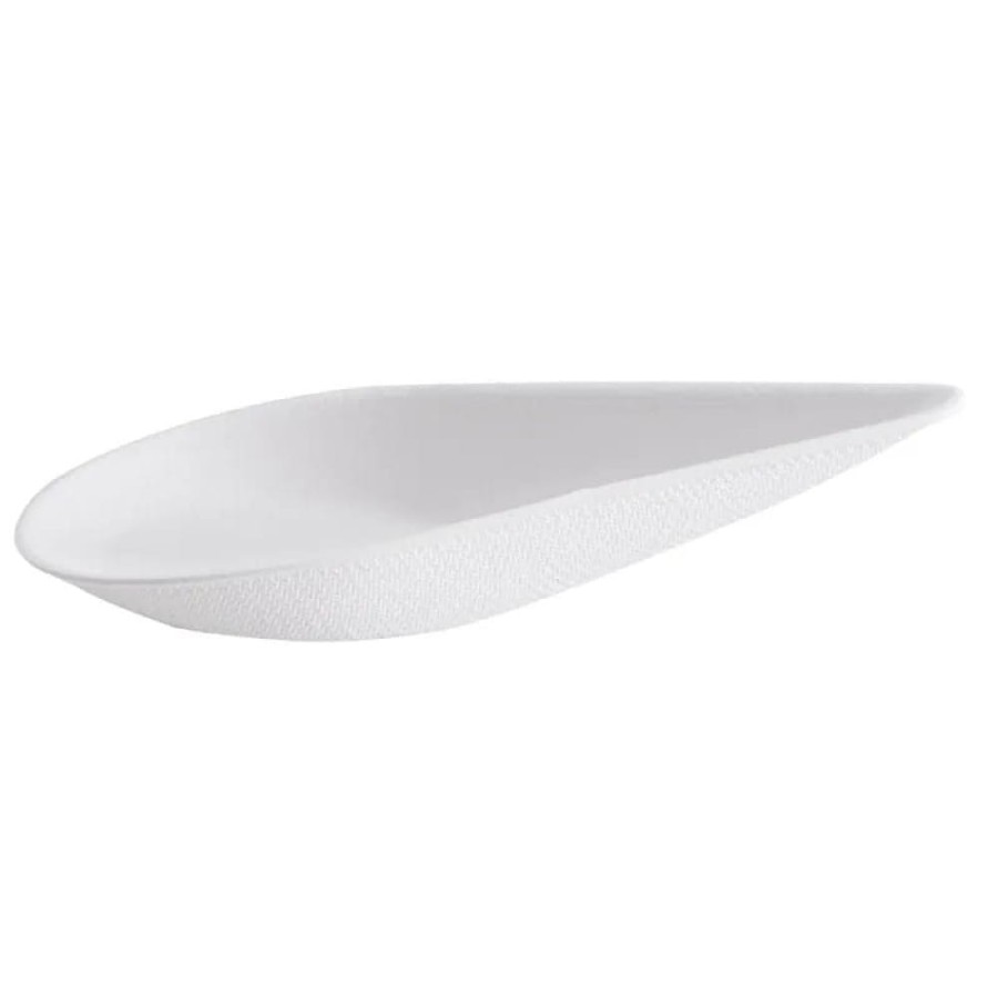 Tacka do przekąsek łyżeczka z trzciny cukrowej 11 cm - 50 sztuk