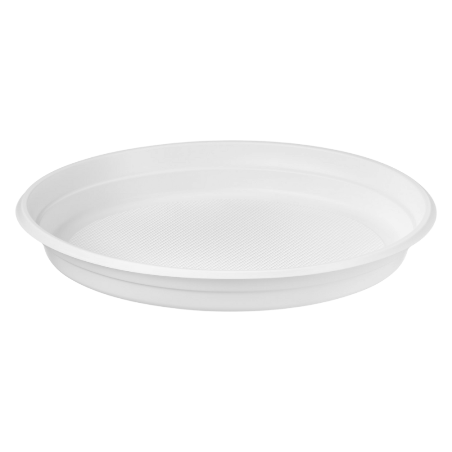 Talerz biały fi 22 cm T1, PP okrągły - 100 szt.